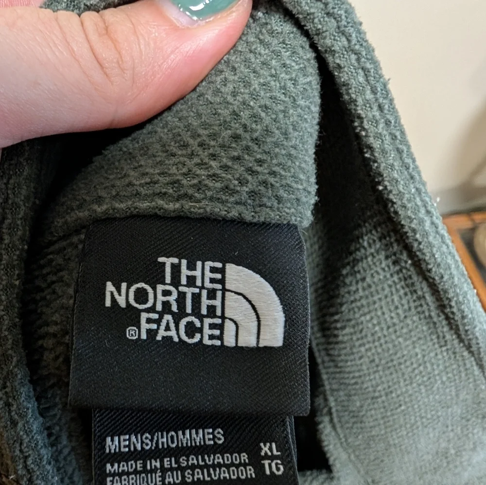 The North Face Men's Quarter-Zip Fleece Jacket Green XL